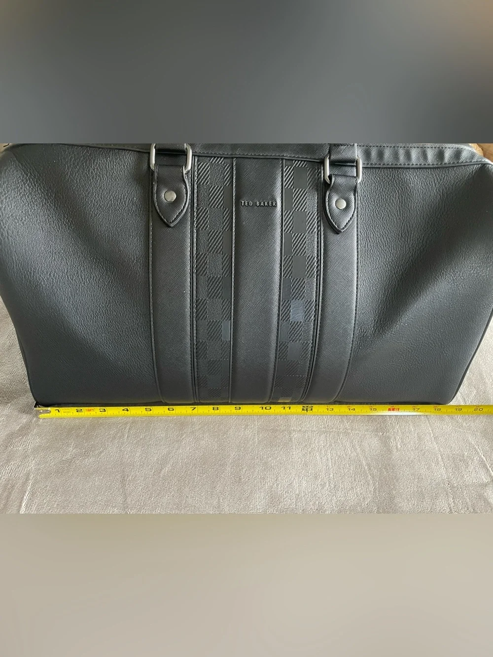 Ted Baker Black Waylin House Check Weekender Bag